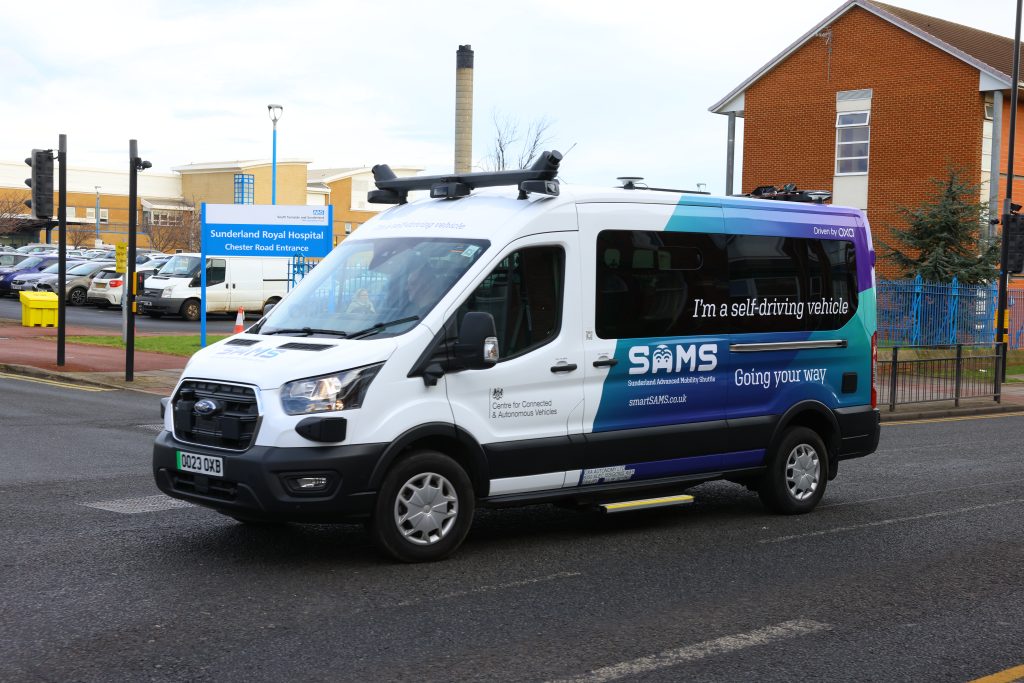 SAMS vehicle on the road